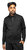 Men's Zip Up Jacket with Suede Peicing & Lining - Black