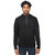 Mock Neck Texture Block Quarter Zip Knitted Sweater - Black