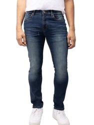 Slim Fit Basic Casual Denim Jeans - Blue - Blue