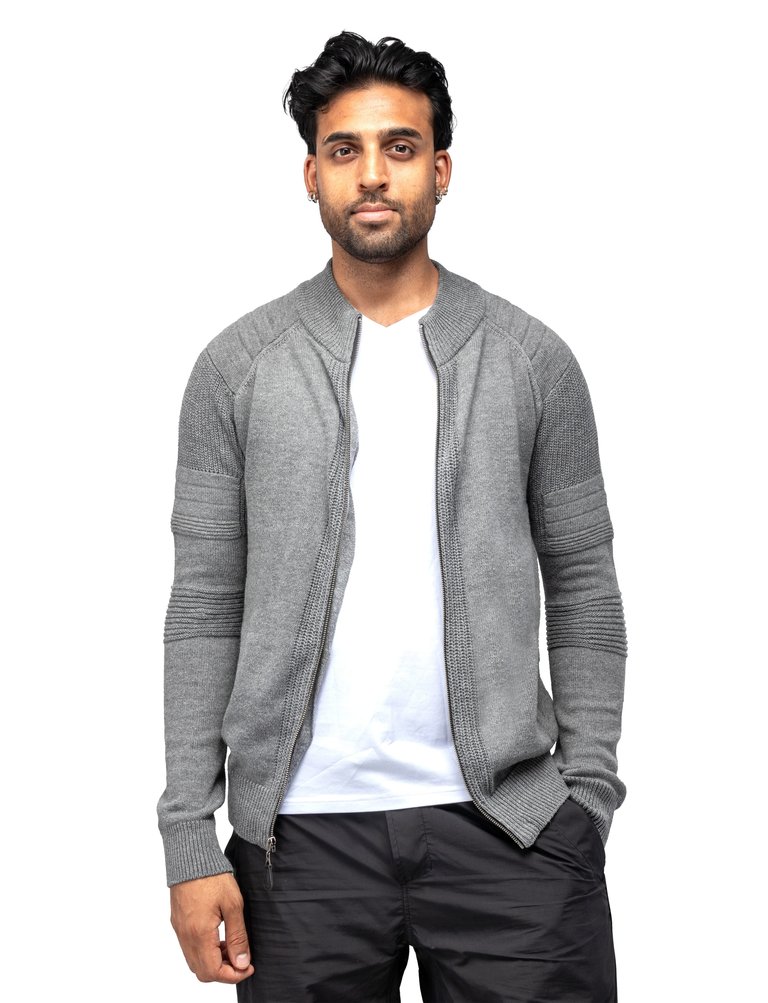 Slim Fit Full-Zip Sweater Jacket - XMW-3747