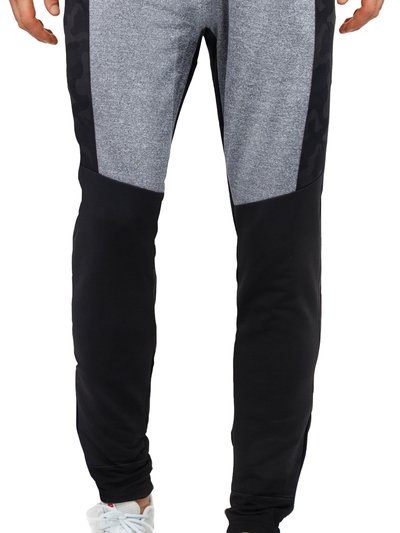 X RAY Sport Men's Active Fashion Jogger Sweatpants With Pockets And Elastic Bottom - Black/Camo/Heather Grey product
