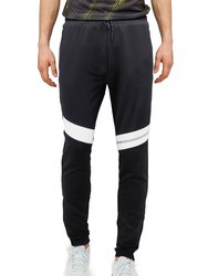 Sport Men's Active Fashion Jogger Sweatpants WIth Pockets and Elastic Bottom - Black/White/Grey