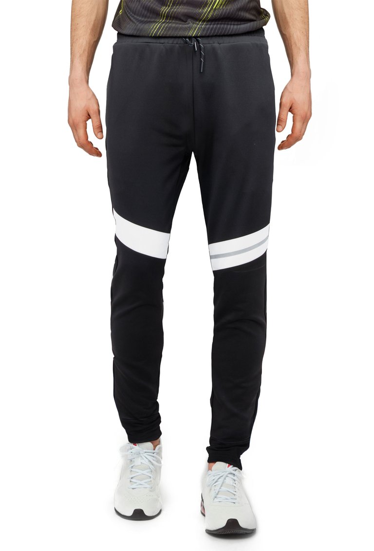 Sport Men's Active Fashion Jogger Sweatpants WIth Pockets and Elastic Bottom - Black/White/Grey