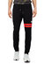 X RAY Men's Active Fashion Fleece Jogger Sweatpants With Zip Pockets & Elastic Bottom - Black/Red