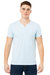 X RAY Men's Basic V-Notch Neck Short Sleeve Split Neck T-Shirtt - Light Blue