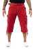 X RAY Mens Belted 18" Inseam Below Knee Long Cargo Shorts With Draw Cord Big & Tall Available - Jester Red