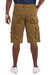 X RAY Men's Belted Twill Tape 12.5" Inseam Knee Length Cargo Shorts