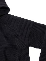 X RAY Men's Button Cable Knit Full Zip Hooded Sweater Jacket