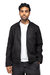 X RAY Men's Faux Suede Jacket Quilted Sleeves With Faux Shearing Lining - Black