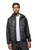 X RAY Men's Soft Shell Full Zip Windbreaker Quilted Jacket With Hood - Black