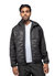 X RAY Men's Soft Shell Full Zip Windbreaker Quilted Jacket With Hood - Black