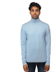 X RAY Men's Turtleneck Mock Neck Pullover Sweater Big & Tall Available - Powder Blue