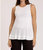 Round Neck Double Hem Tank Top White In White - White