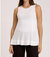 Round Neck Double Hem Tank Top White In White - White