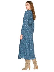 Ambrose Dress In Indigo Flora