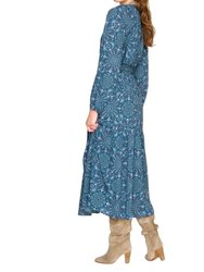 Ambrose Dress In Indigo Flora