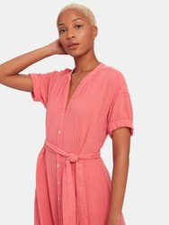 Cate Crinkled Gauze Midi Dress