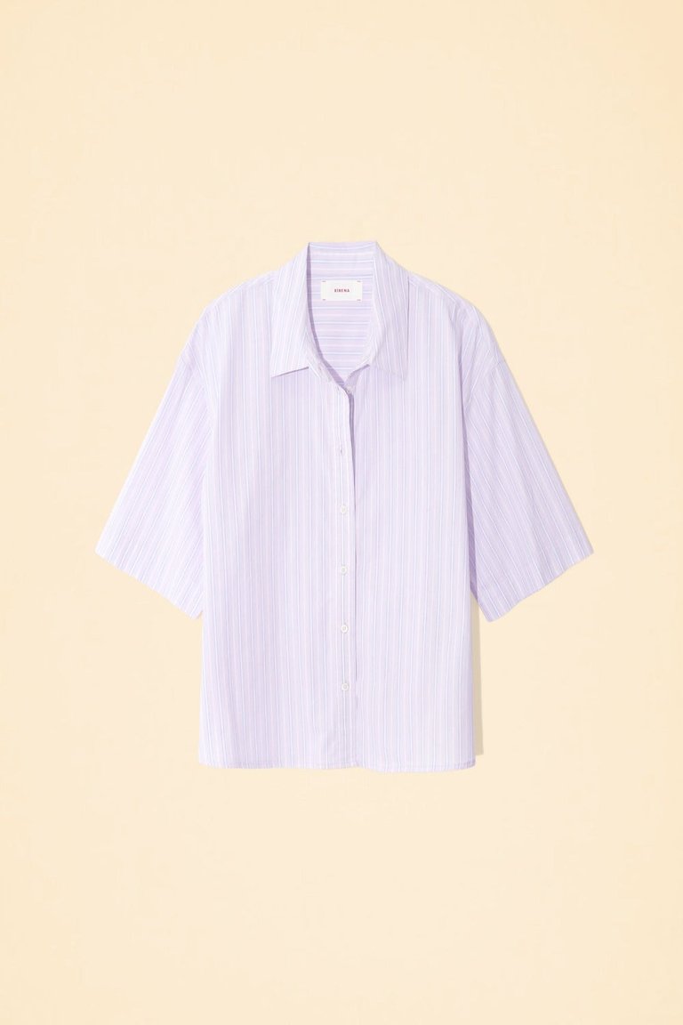 Gracie Shirt - Lilac Stripe
