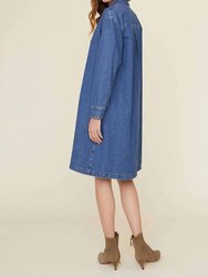 Keegan Denim Dress In Nightingale