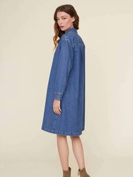 Keegan Denim Dress In Nightingale