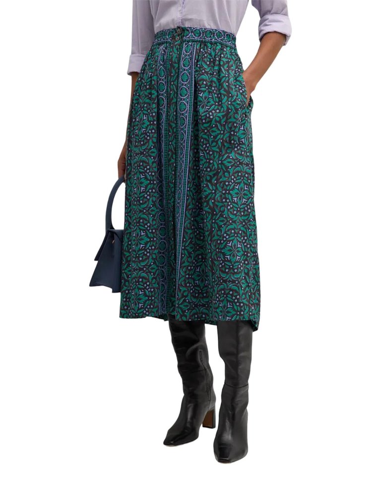 Tannis Skirt In Green Smoke - Green Smoke