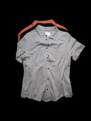 100% Cotton Mesh SS Button Up