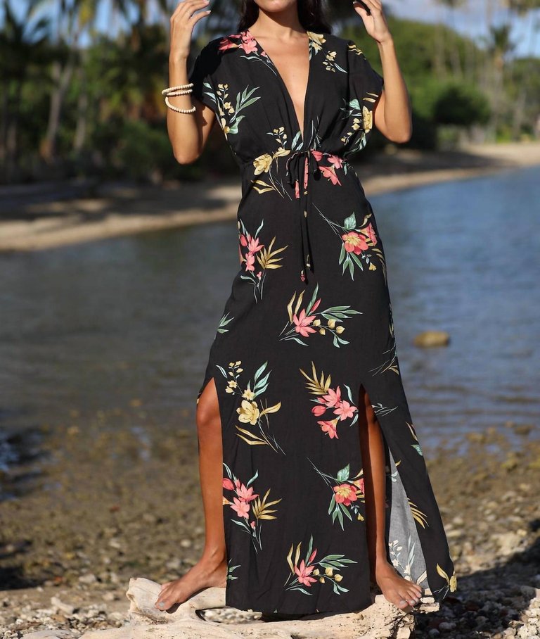 Kaanapali Mumu Dress In Black - Black