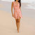 Seville Tied Up Mini Dress In Coral - Coral