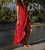 Tahiti Wrap Dress In Red - Red