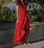 Tahiti Wrap Dress In Red - Red