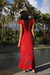 Tahiti Wrap Dress In Red