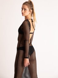 Erica Diamond Mesh Backless Dress