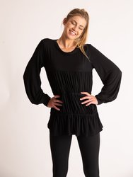 Hannah Shirred Layered Top