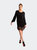 Kyra Shirred Layered Dress - Black