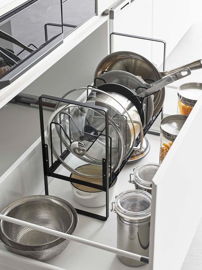 Yamazaki Home Adjustable Pots And Pans Organizer - Steel product