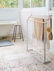 Bath Towel Rack (32" H)  - Steel + Wood