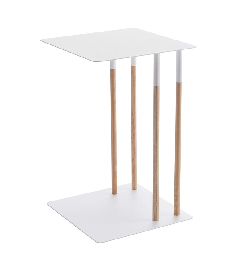 C Side Table (22" H) - Steel - White
