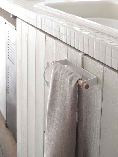 Yamazaki Home Cabinet Door Dish Towel Hanger - Steel + Wood product