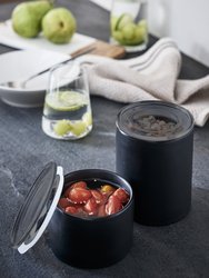 Ceramic Canister - Two Sizes - Black