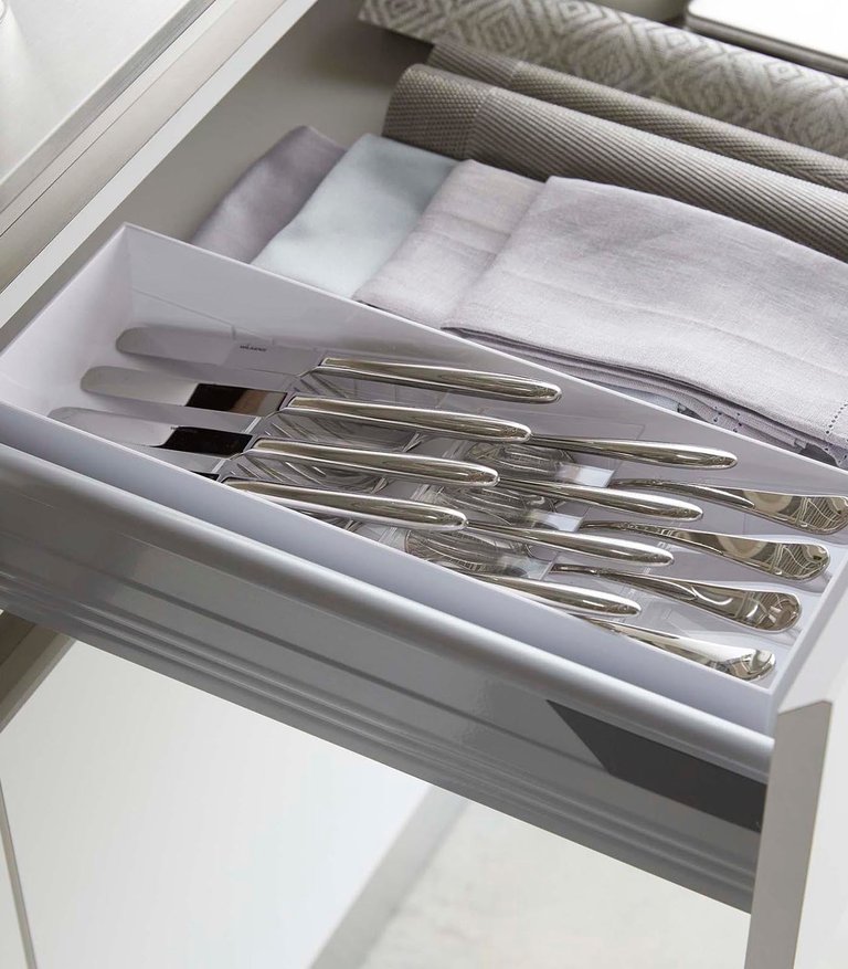 Cutlery Organizer - Three Styles - White