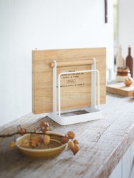Cutting Board Stand - Steel And Wood
