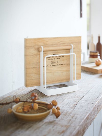 Yamazaki Home Cutting Board Stand - Steel And Wood product