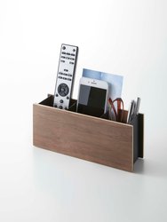 Desk Organizer - Two Sizes - Steel And Wood - Walnut