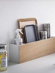 Desk Organizer - Two Sizes - Steel And Wood - Ash