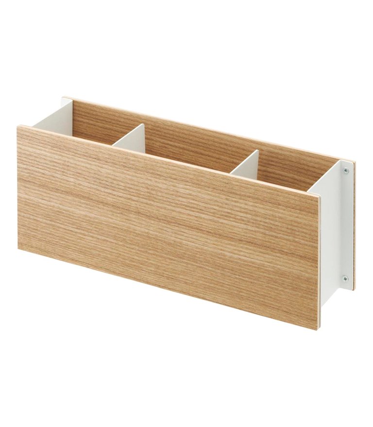 Desk Organizer - Two Sizes - Steel And Wood - Ash