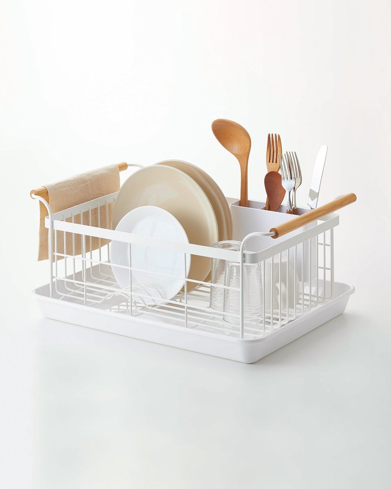 Dish Rack - Steel And Wood