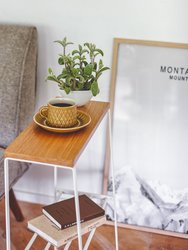 End Table (22" H)  - Steel + Wood