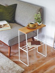 End Table (22" H)  - Steel + Wood