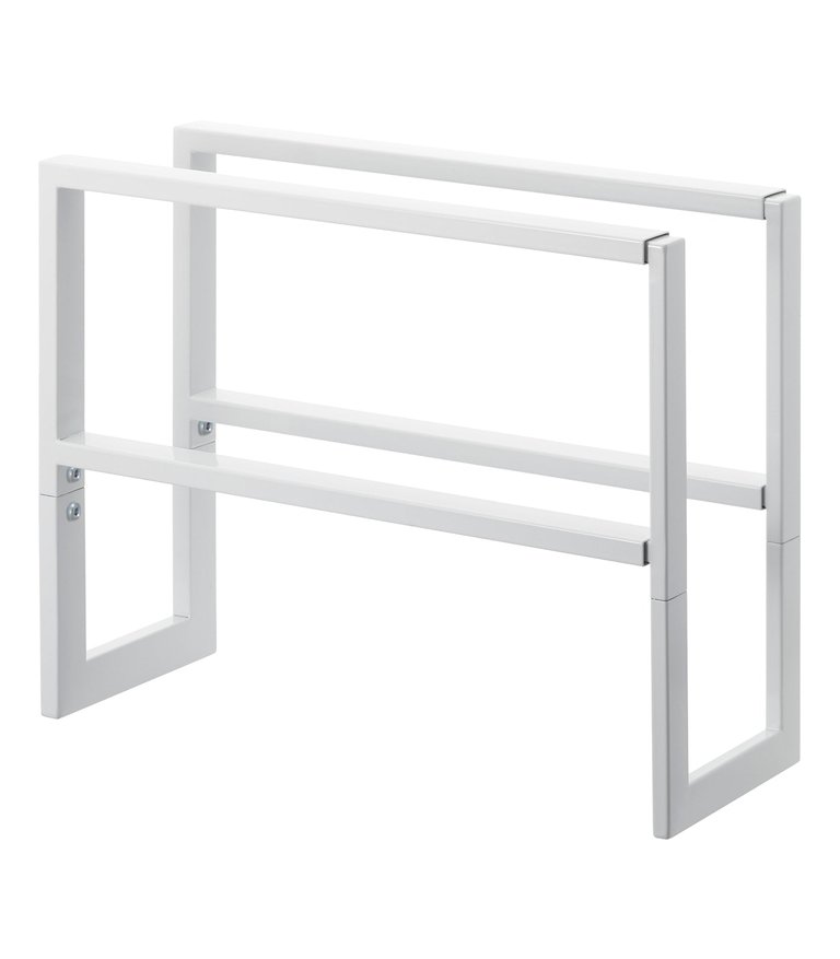 Expandable Shoe Rack - Two Sizes - Steel - White