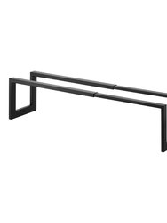 Expandable Shoe Rack - Two Sizes - Steel - Black
